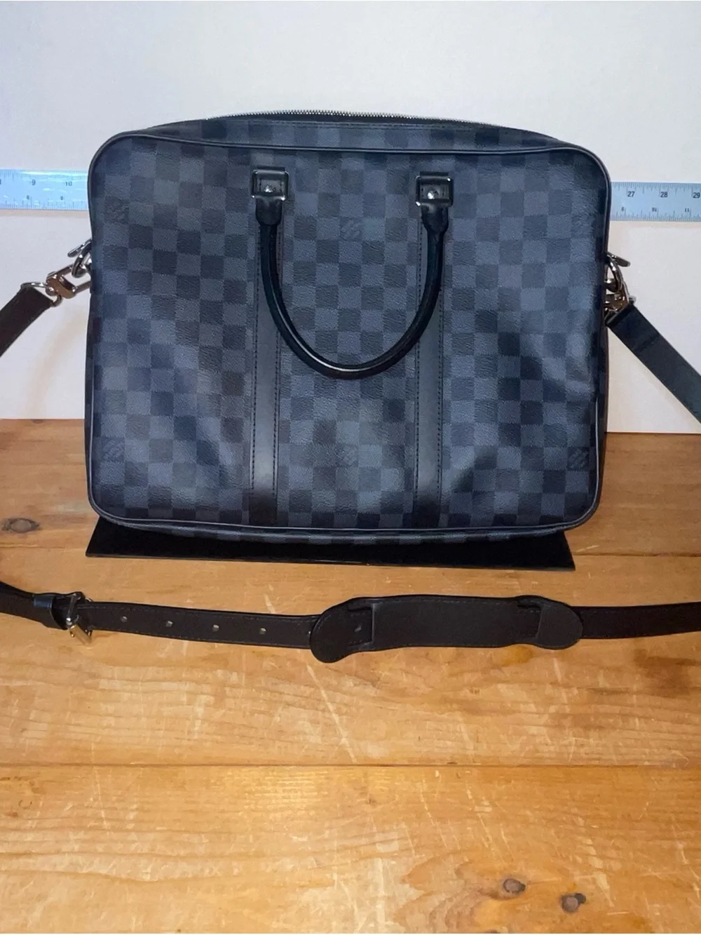 Louis Vuitton Monogram Eclipse Explorer Briefcase Black  Monogram W/ Strap